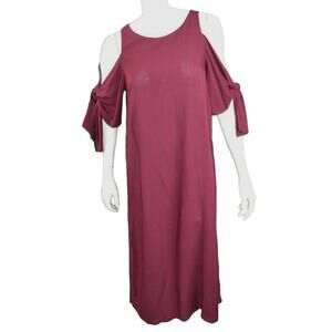 World Market Dress Midi Shift Cold Shoulder